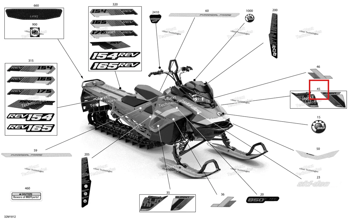 Деталь 516007613 на схеме узла Decals Summit - Package X