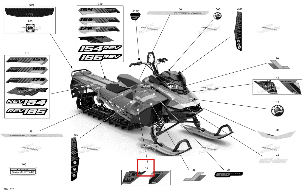 Деталь 516007614 на схеме узла Decals Summit - Package X