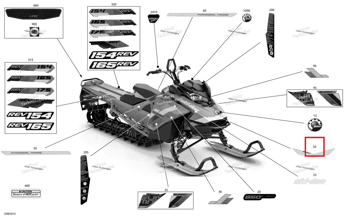 Деталь 516007703 на схеме узла Decals Summit - Package X