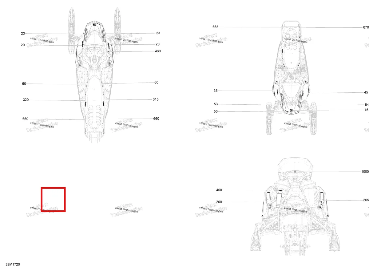 Деталь 516007738 на схеме узла 2017 Ski-Doo RENEGADE - 2-STROKE - 850 E-TEC Decals - Package X
