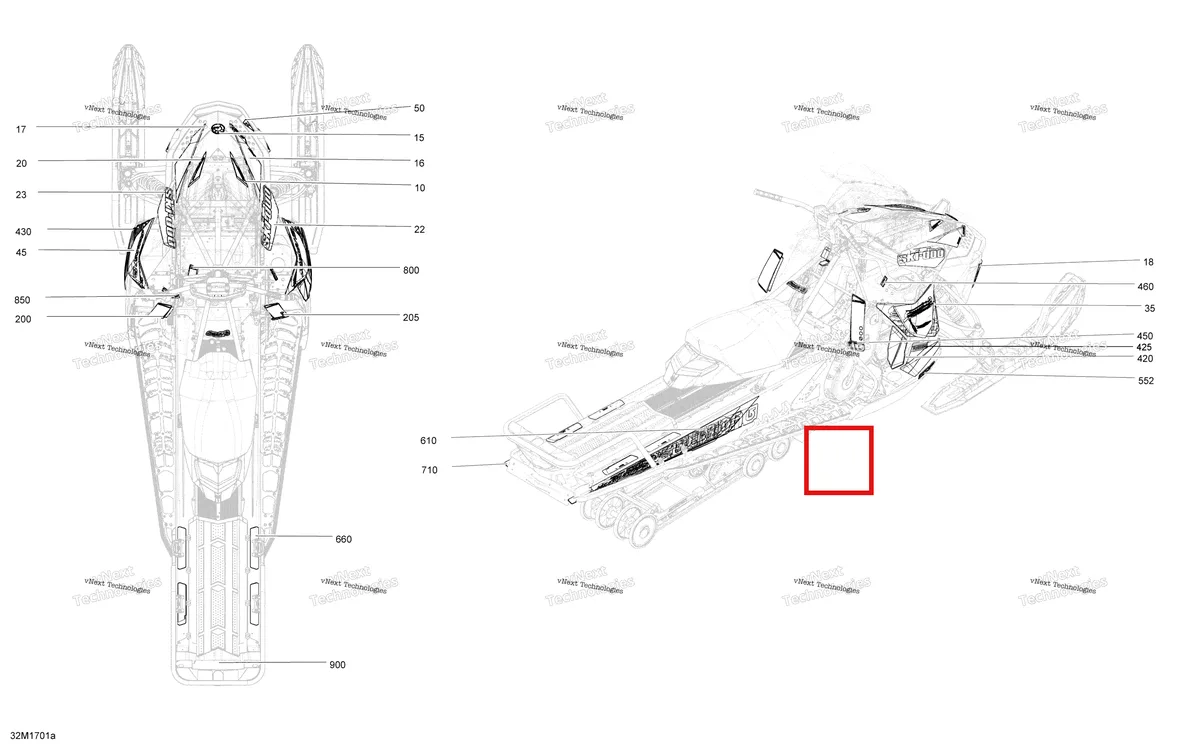 Деталь 516008056 на схеме узла 2017 Ski-Doo FREERIDE Decals - All Models
