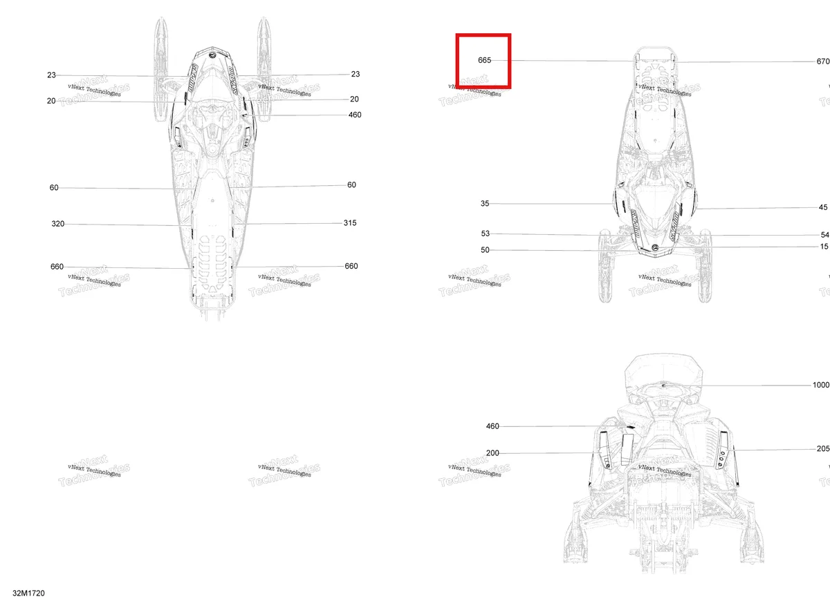 Деталь 516008071 на схеме узла 2017 Ski-Doo RENEGADE - 2-STROKE - 850 E-TEC Decals - Package Adrenaline