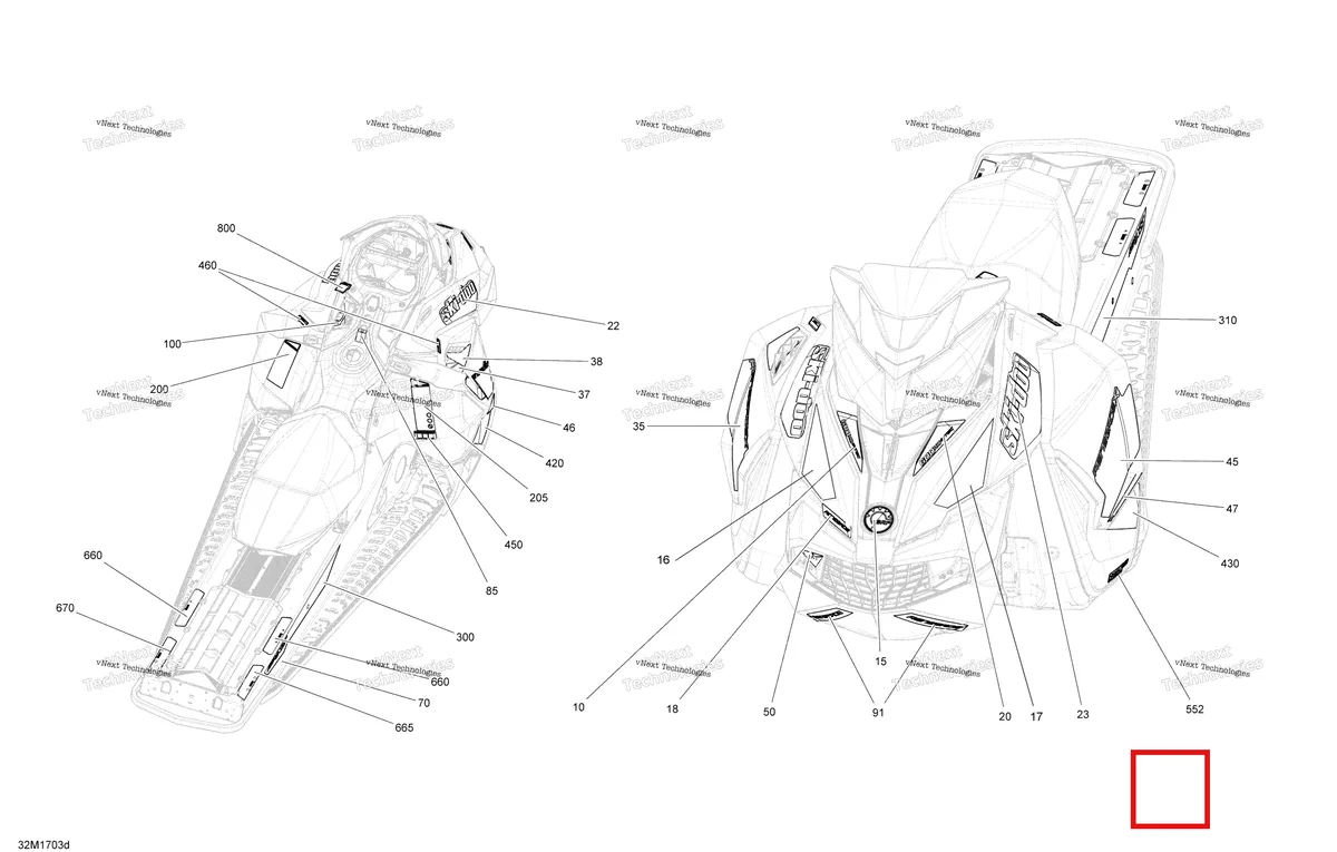 Деталь 516008116 на схеме узла 2017 Ski-Doo RENEGADE - 4-STROKE Decals - Package X