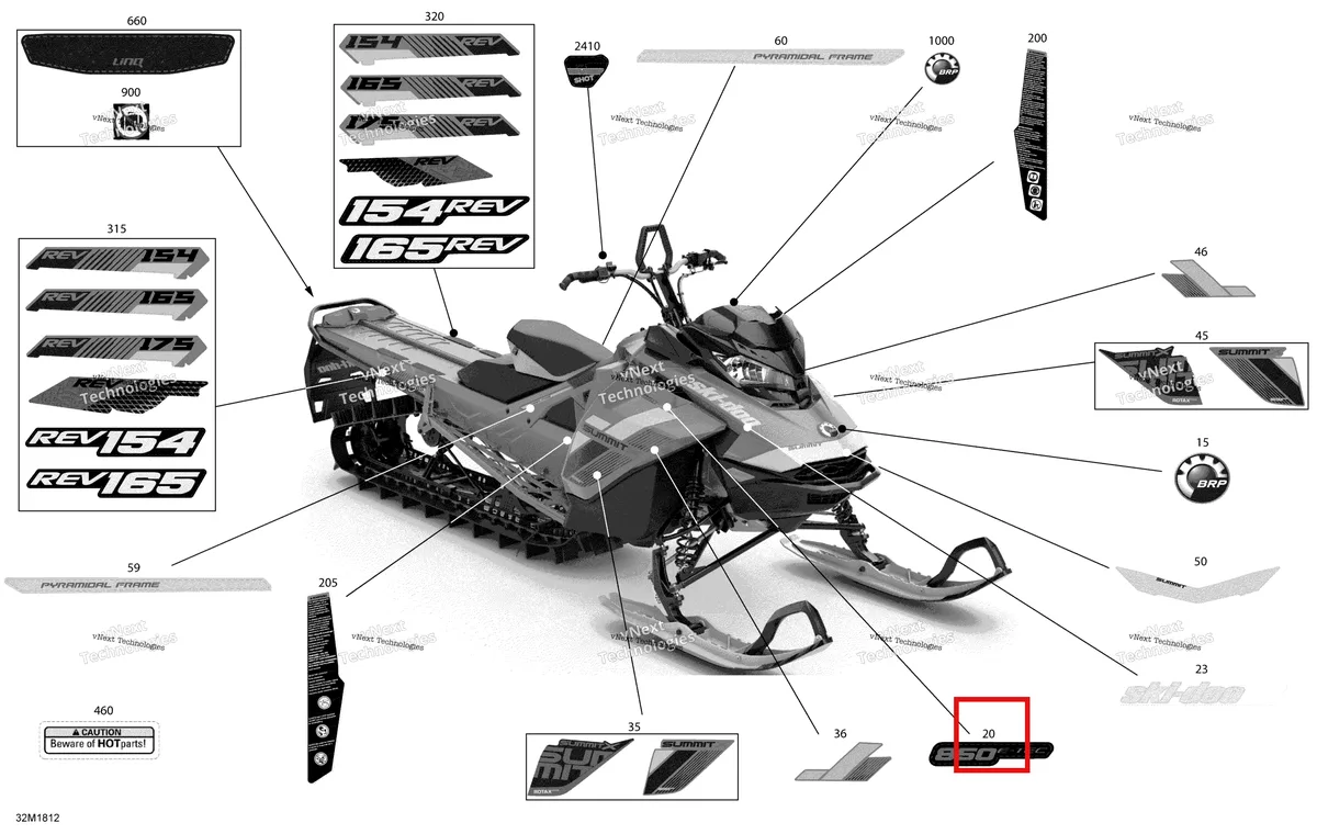 Деталь 516009041 на схеме узла Decals Summit - Package X