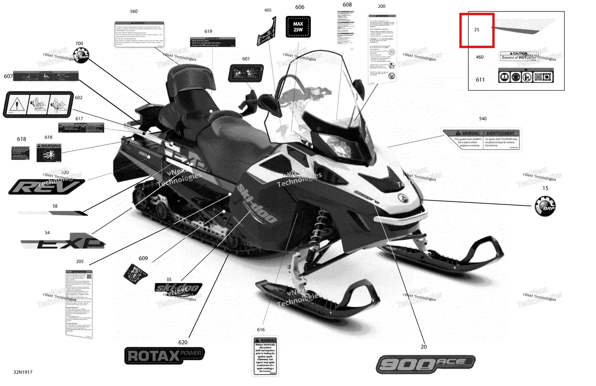 Деталь 516009112 на схеме узла 2019 Ski-Doo EXPEDITION LE-SE-SWT 900 ACE Decals - Le