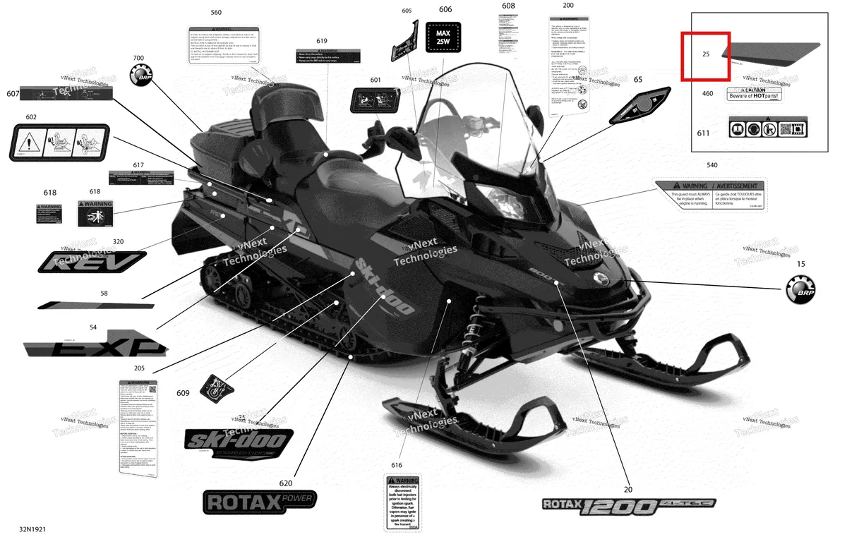 Деталь 516009113 на схеме узла 2019 Ski-Doo EXPEDITION LE-SE 1200 4-TEC Decals - Se