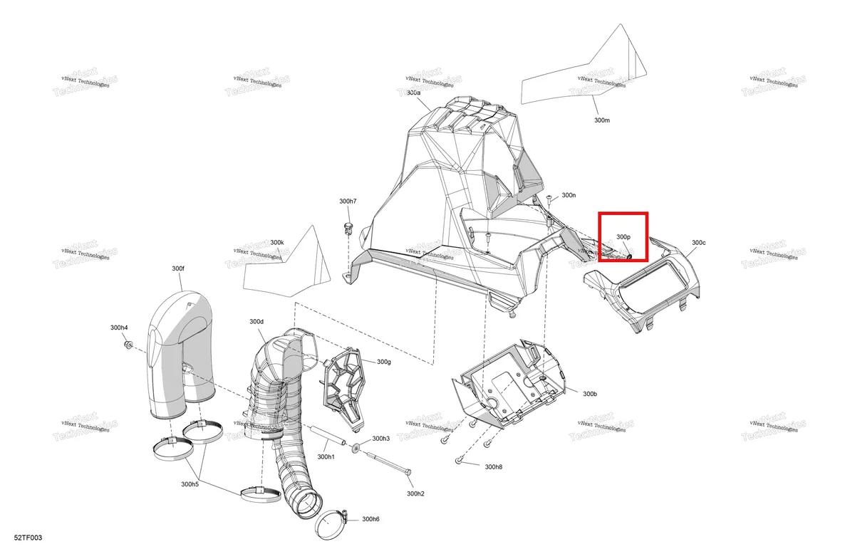 Деталь 516010651 (BRP Logo 13 мм Can-Am Outlander 4x4 XT 570 EFI (2018) (516010651)) на схеме узла 2026 Can-Am RENEGADE - 4X4 - XMR - 1000R EFI - 5UTA - Hyper Silver Body - Snorkel