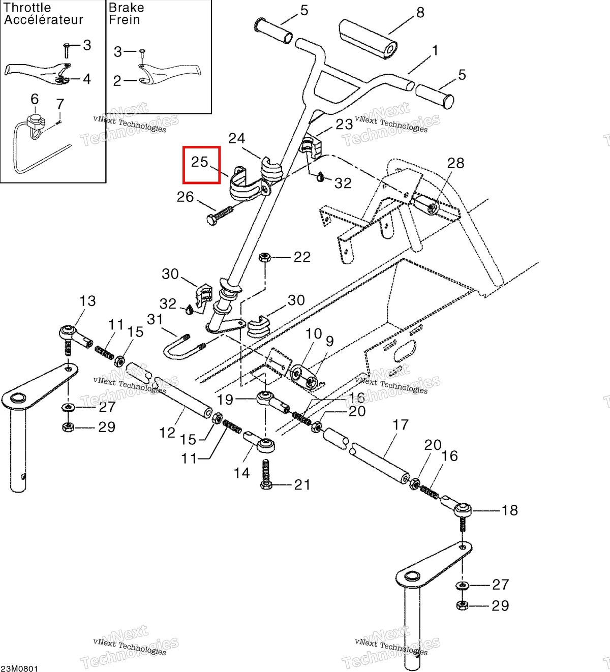 Деталь 517126200 (Деталь Retaining Support) на схеме узла 2008 Ski-Doo Mini Z Steering