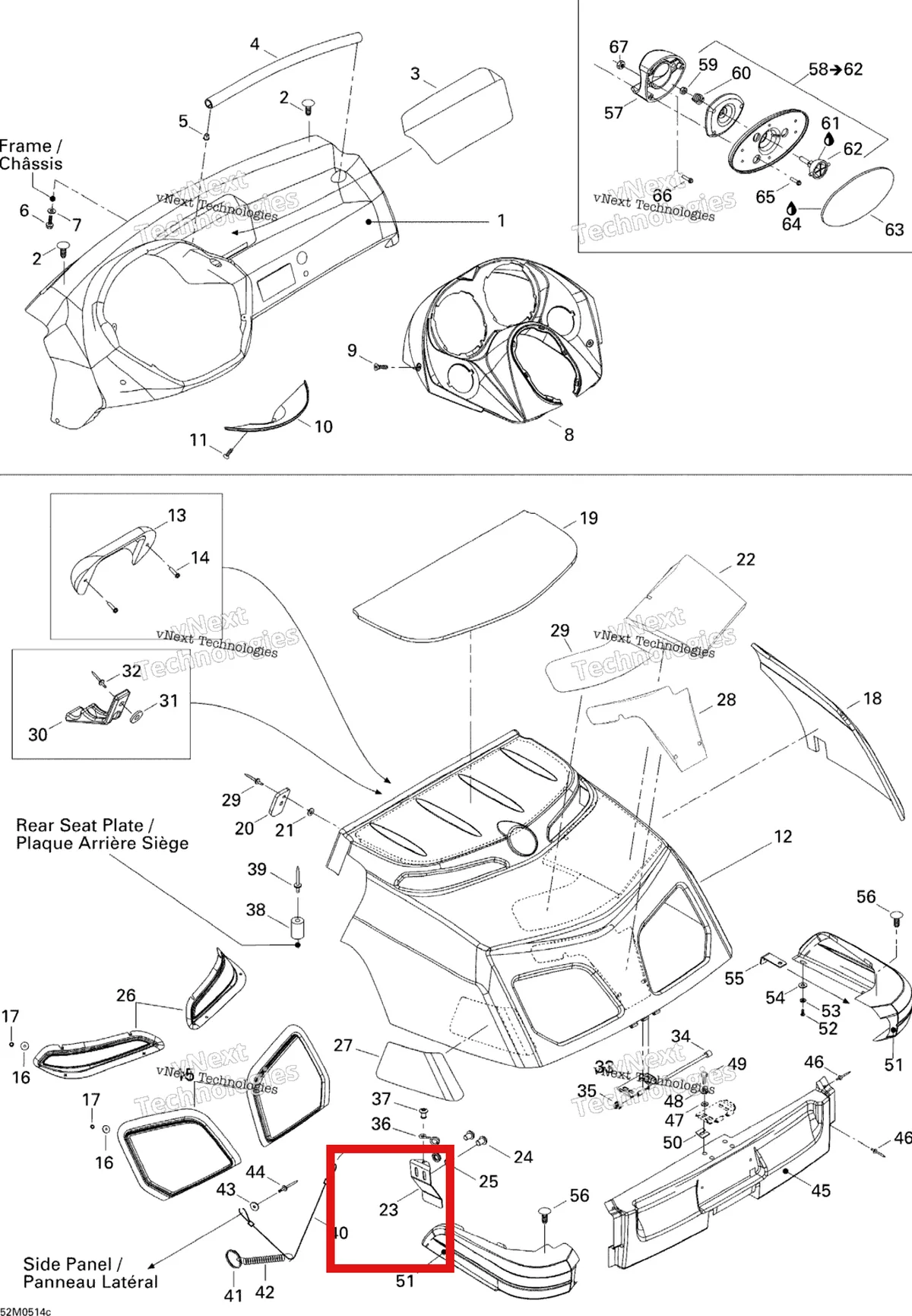Деталь 517303478 на схеме узла 2004 Ski-Doo Elite 1500 2nd Edition Body, Elite 3