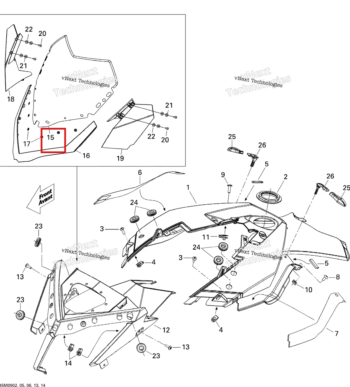 Схема применяемости: 517303608 PARE-BRISE     *WINDSHIELD  Стекло ветровое, среднее (REV-XP, REX)