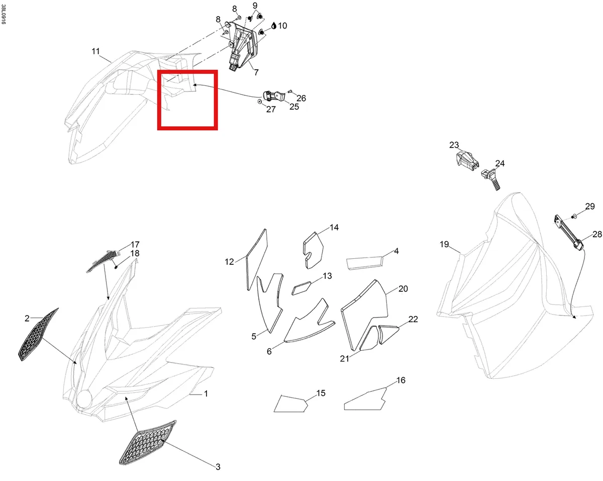Деталь 517303966 (Деталь Panel R.h. Assy. Ntc_rave) на схеме узла 09- Hood