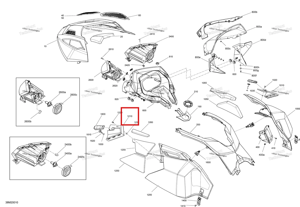 Деталь 517304092 на схеме узла 2020 Ski-Doo TUNDRA 550F Body - Hood Section