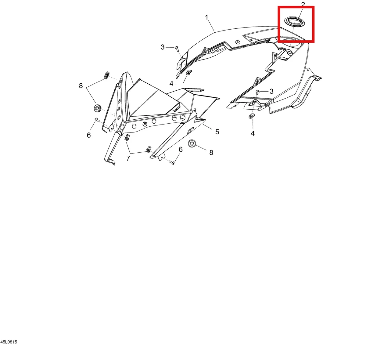 Деталь 517304106 (Деталь Hood/console) на схеме узла 09- Windshield and Console