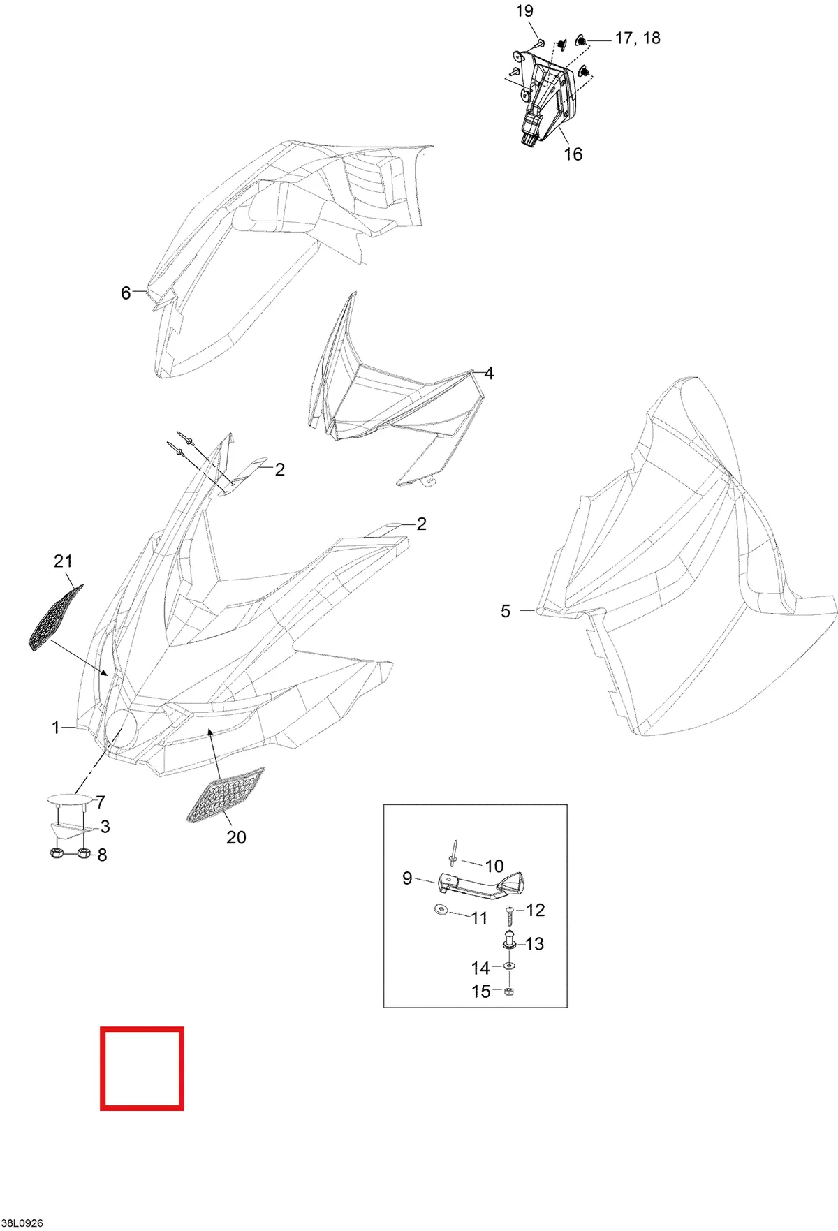 Деталь 517304153 (Деталь Front Fastenung Plate) на схеме узла 09- Hood
