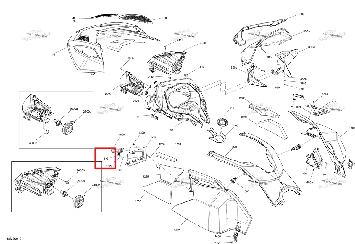 Деталь 517304320 на схеме узла 2020 Ski-Doo TUNDRA 550F Body - Hood Section