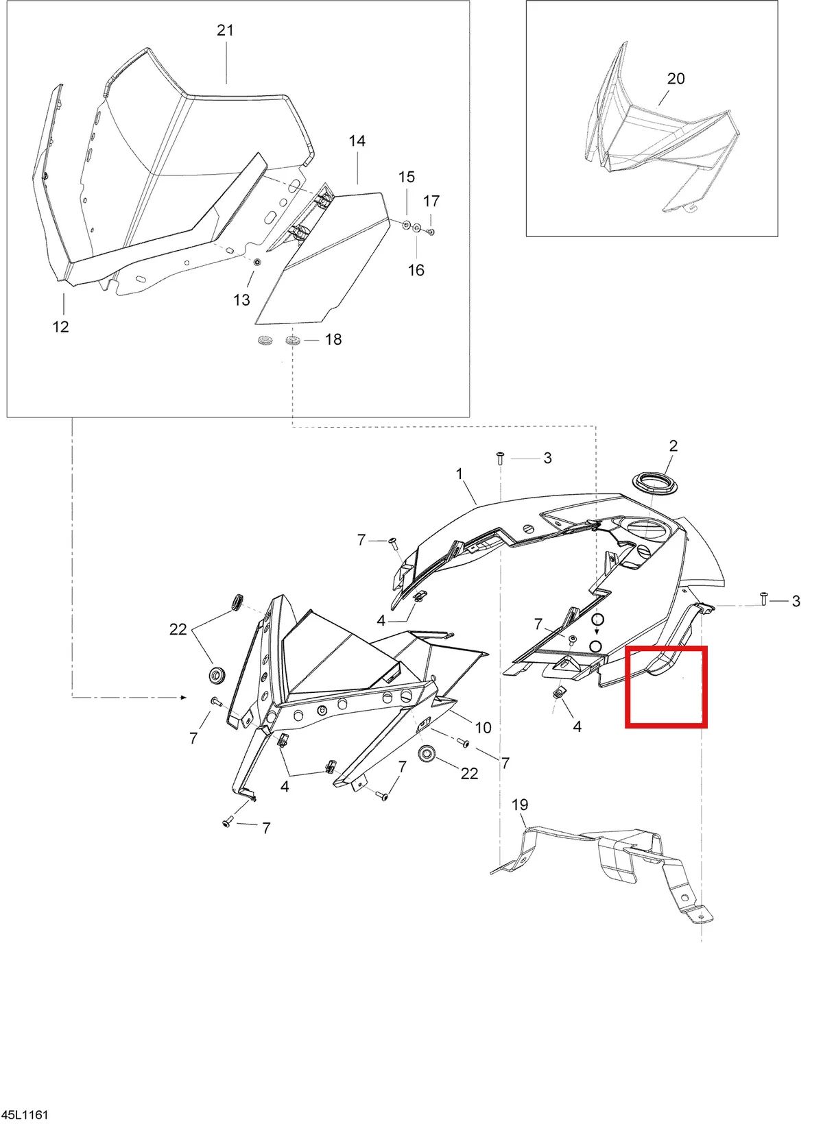 Деталь 517304519 (Консоль) на схеме узла 09- Windshield And Console