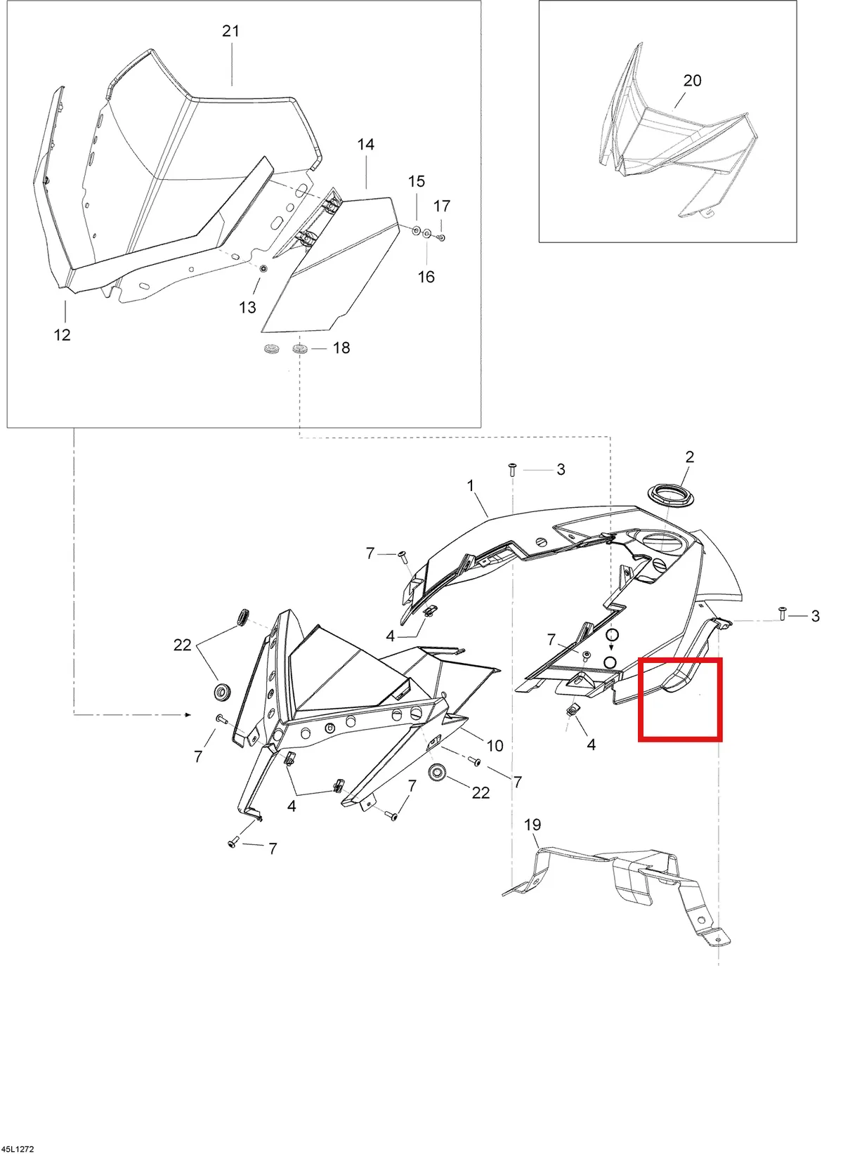 Деталь 517304645 (Консоль) на схеме узла 09- Windshield And Console