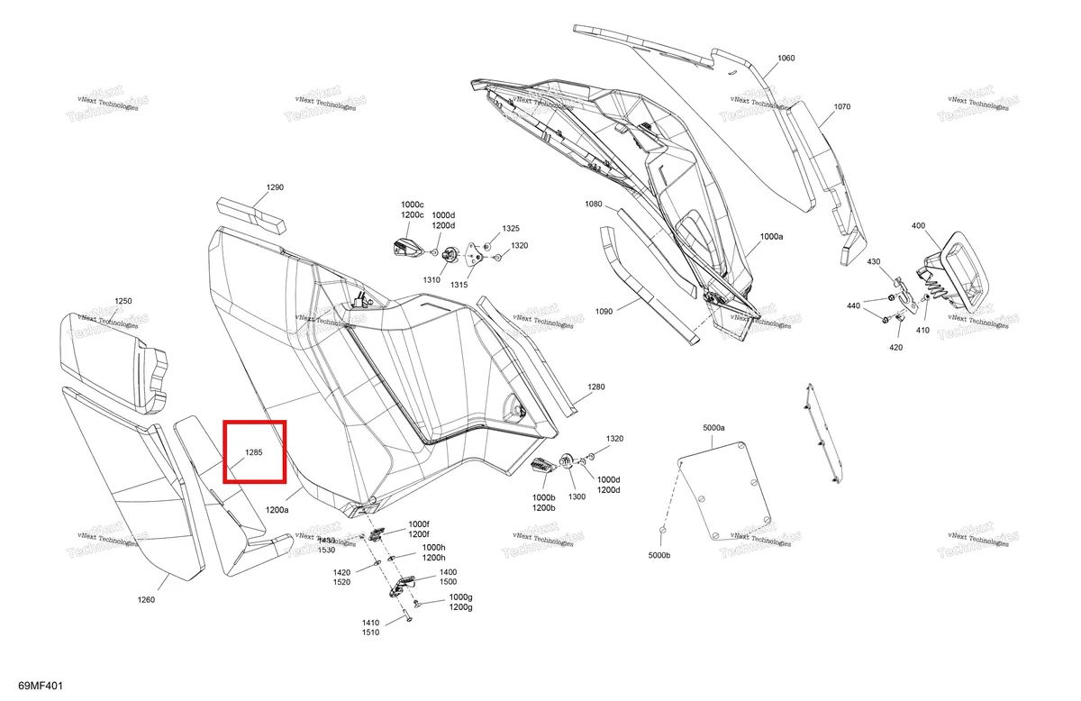 Деталь 517305771 на схеме узла 2026 Ski-Doo MXZ - RACING - 600 RS - BMTA - Neo Yellow - 15X137X1.75R Track Body - Side Panels