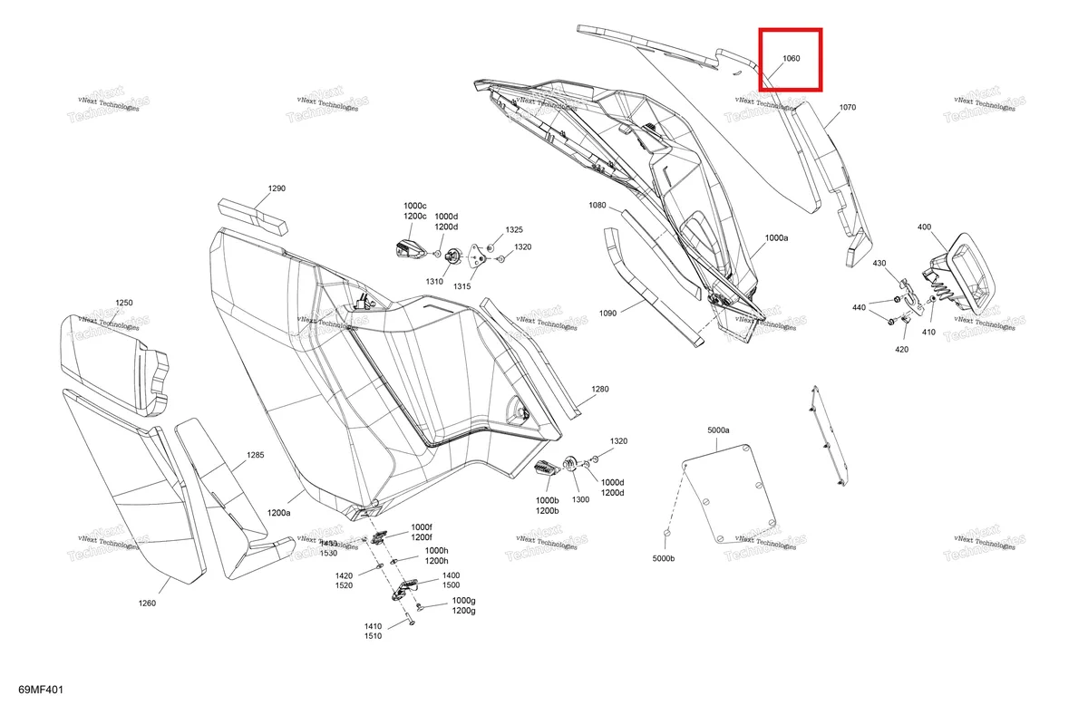 Деталь 517306188 на схеме узла 2026 Ski-Doo MXZ - RACING - 600 RS - BMTA - Neo Yellow - 15X137X1.75R Track Body - Side Panels