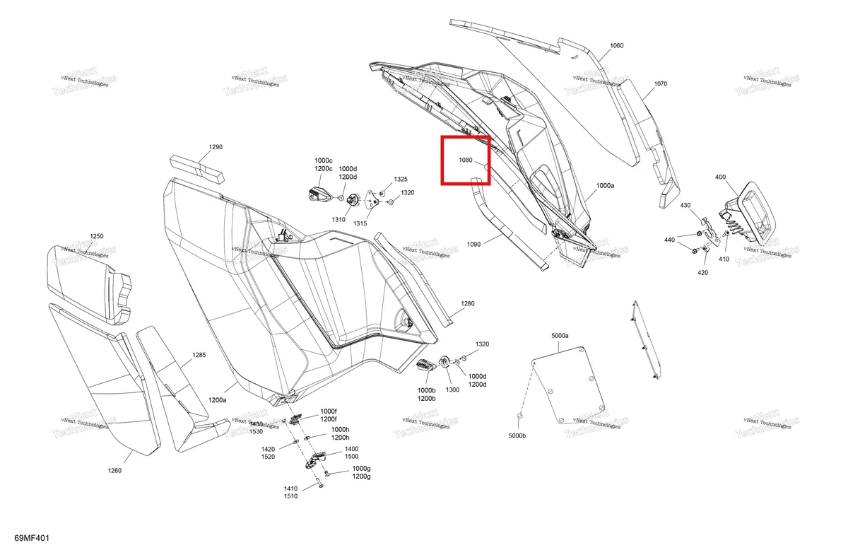Деталь 517306262 на схеме узла 2026 Ski-Doo MXZ - RACING - 600 RS - BMTA - Neo Yellow - 15X137X1.75R Track Body - Side Panels