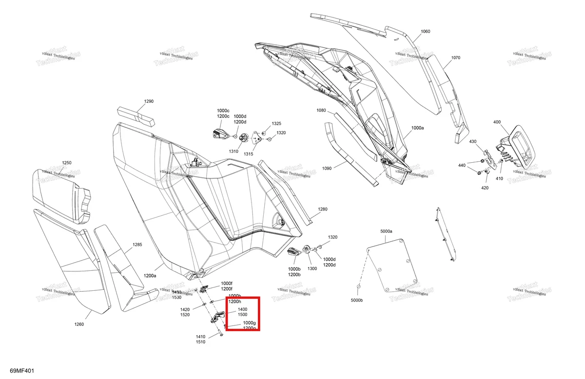 Деталь 517306310 на схеме узла 2026 Ski-Doo MXZ - RACING - 600 RS - BMTA - Neo Yellow - 15X137X1.75R Track Body - Side Panels