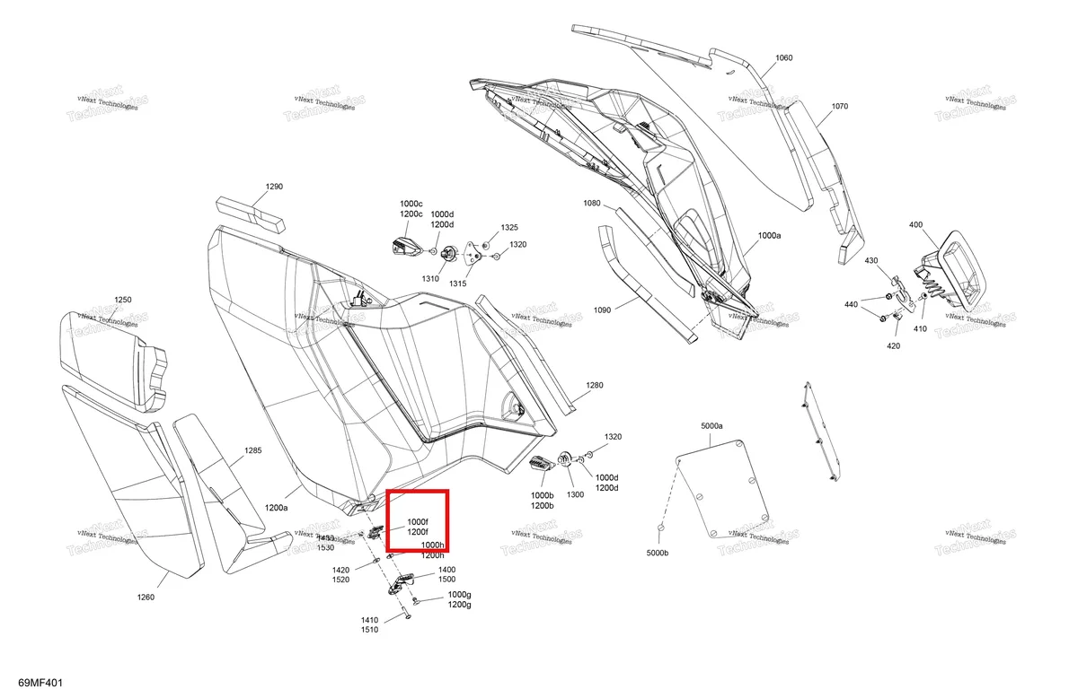Деталь 517306311 на схеме узла 2026 Ski-Doo MXZ - RACING - 600 RS - BMTA - Neo Yellow - 15X137X1.75R Track Body - Side Panels