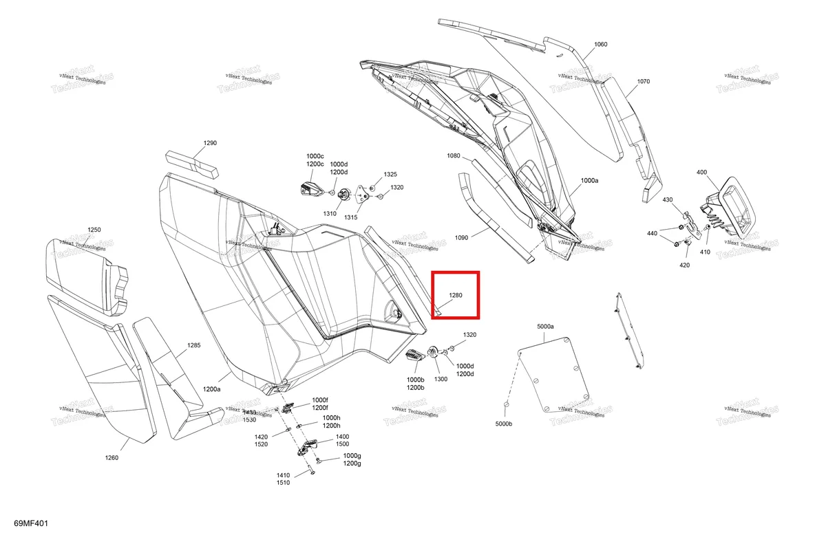 Деталь 517306479 на схеме узла 2026 Ski-Doo MXZ - RACING - 600 RS - BMTA - Neo Yellow - 15X137X1.75R Track Body - Side Panels