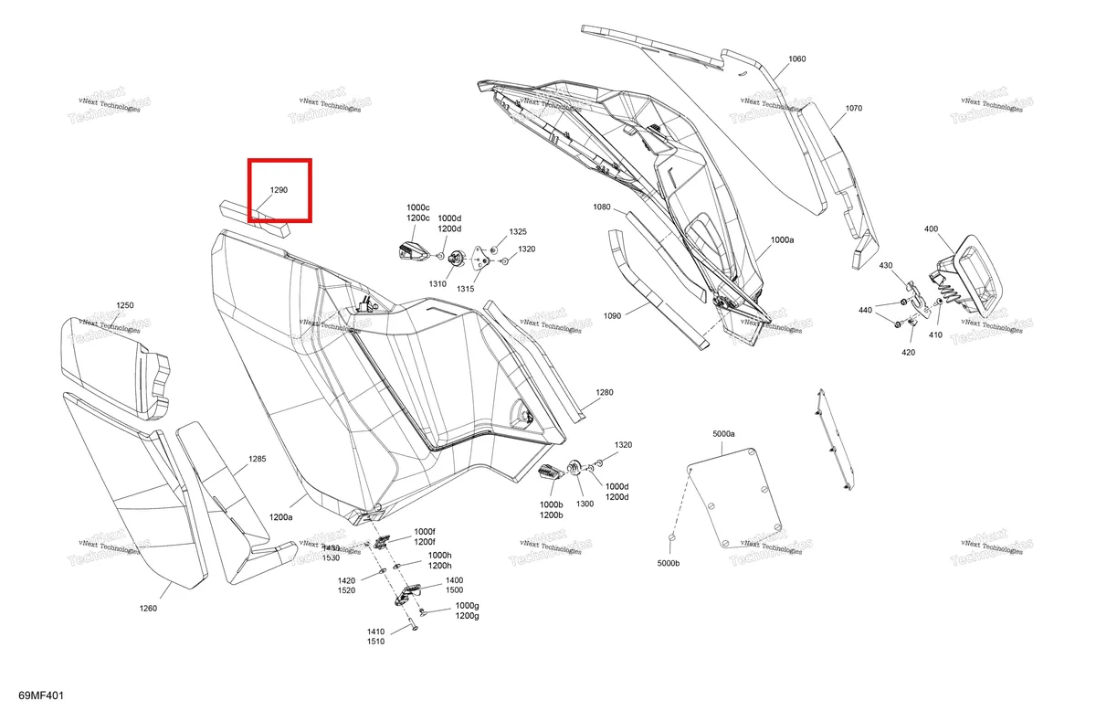 Деталь 517306594 на схеме узла 2026 Ski-Doo MXZ - RACING - 600 RS - BMTA - Neo Yellow - 15X137X1.75R Track Body - Side Panels