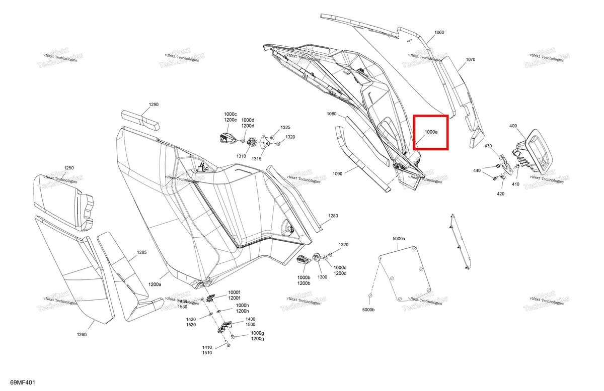 Деталь 517306871 на схеме узла 2026 Ski-Doo MXZ - RACING - 600 RS - BMTA - Neo Yellow - 15X137X1.75R Track Body - Side Panels
