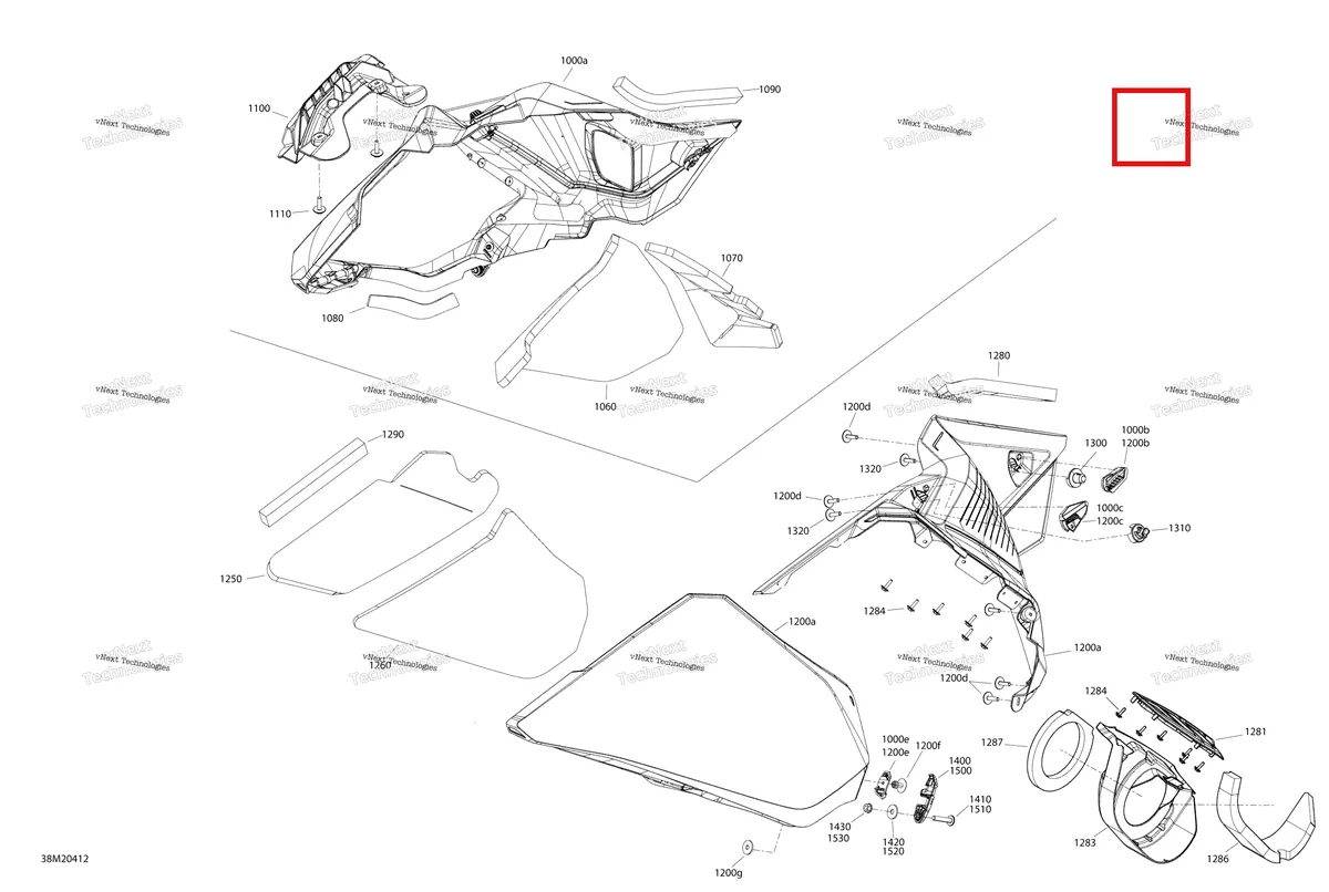 Деталь 517306881 на схеме узла 2020 Ski-Doo BACKCOUNTRY 600R E-TEC Body - Hood Section - Lateral Panel - Gulfstream Blue