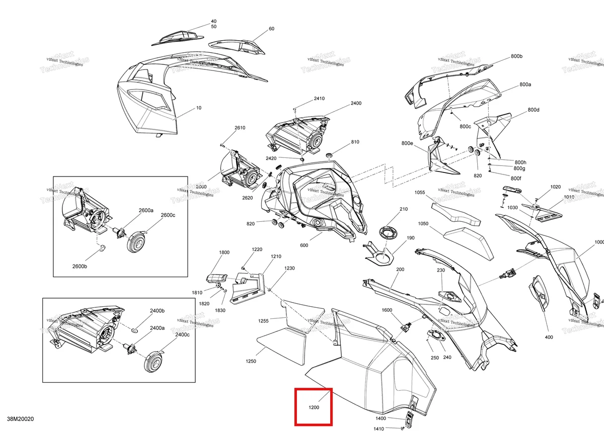 Деталь 517307106 на схеме узла 2020 Ski-Doo TUNDRA 600 ACE Body - Hood Section
