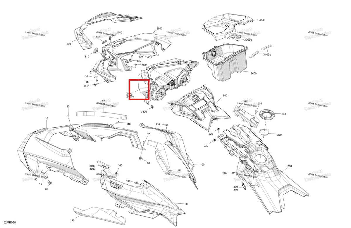 Деталь 517307383 на схеме узла 2022 Ski-Doo SUMMIT 600R E-TEC - SP - Package 146