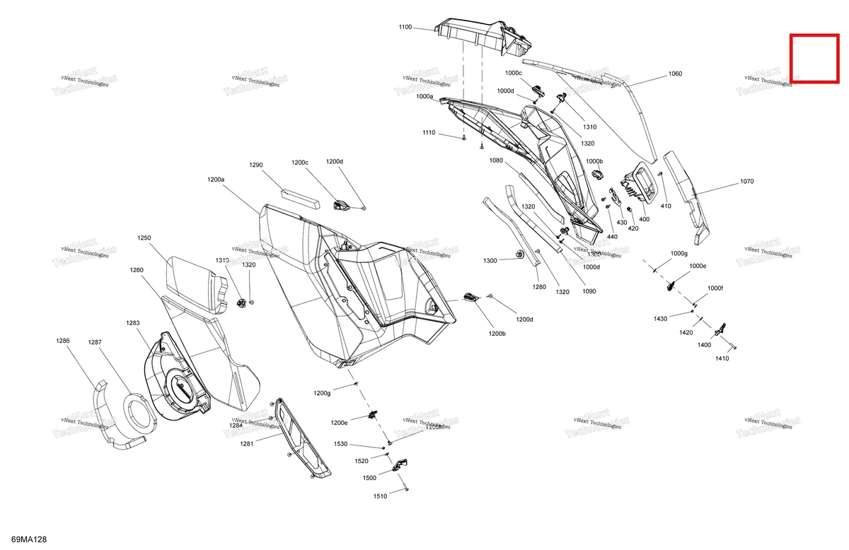 Деталь 517307492 на схеме узла 2021 Ski-Doo FREERIDE 146 850 E-TEC Body - Side Panels