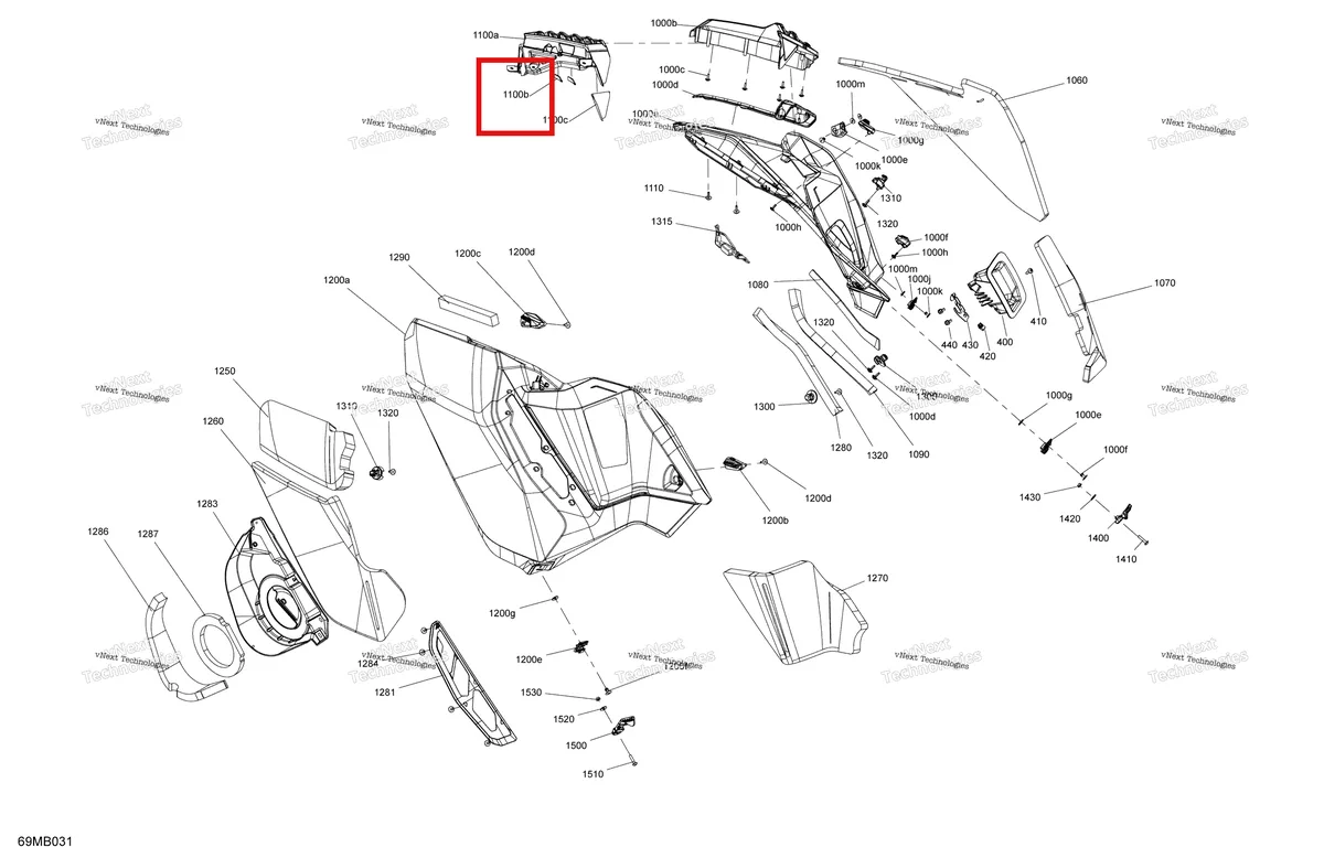 Деталь 517307618 на схеме узла 2022 Ski-Doo SUMMIT 850 E-TEC TURBO - X - Package 154
