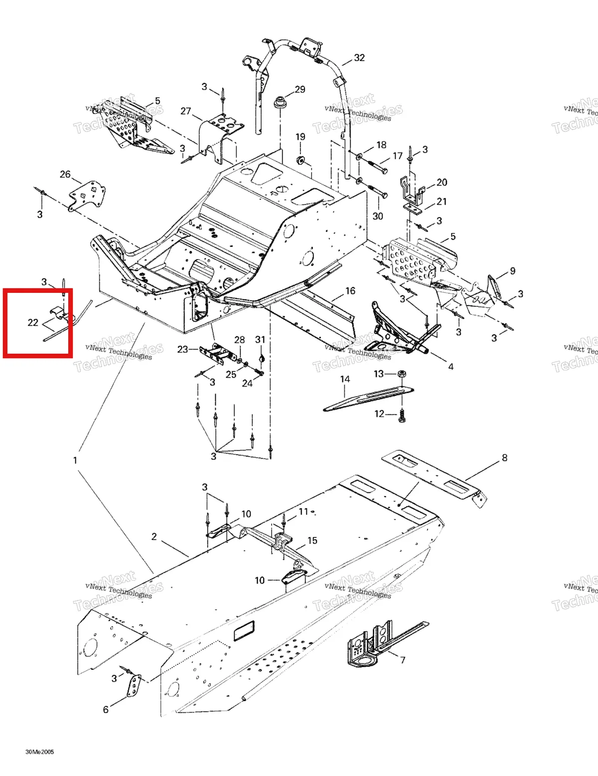 Деталь 518313700 (Деталь Rope Guide) на схеме узла 2000 Ski-Doo Formula 500 LC Frame And Accessories