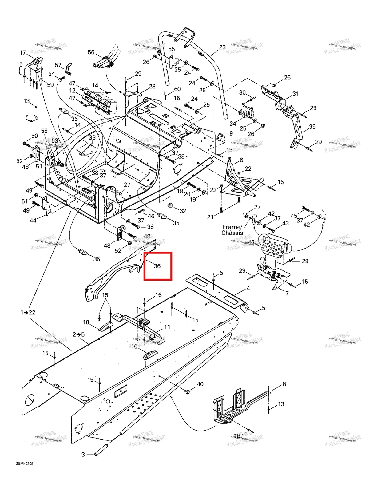 Деталь 518317515 на схеме узла 2003 Ski-Doo Mach Z Frame And Accessories