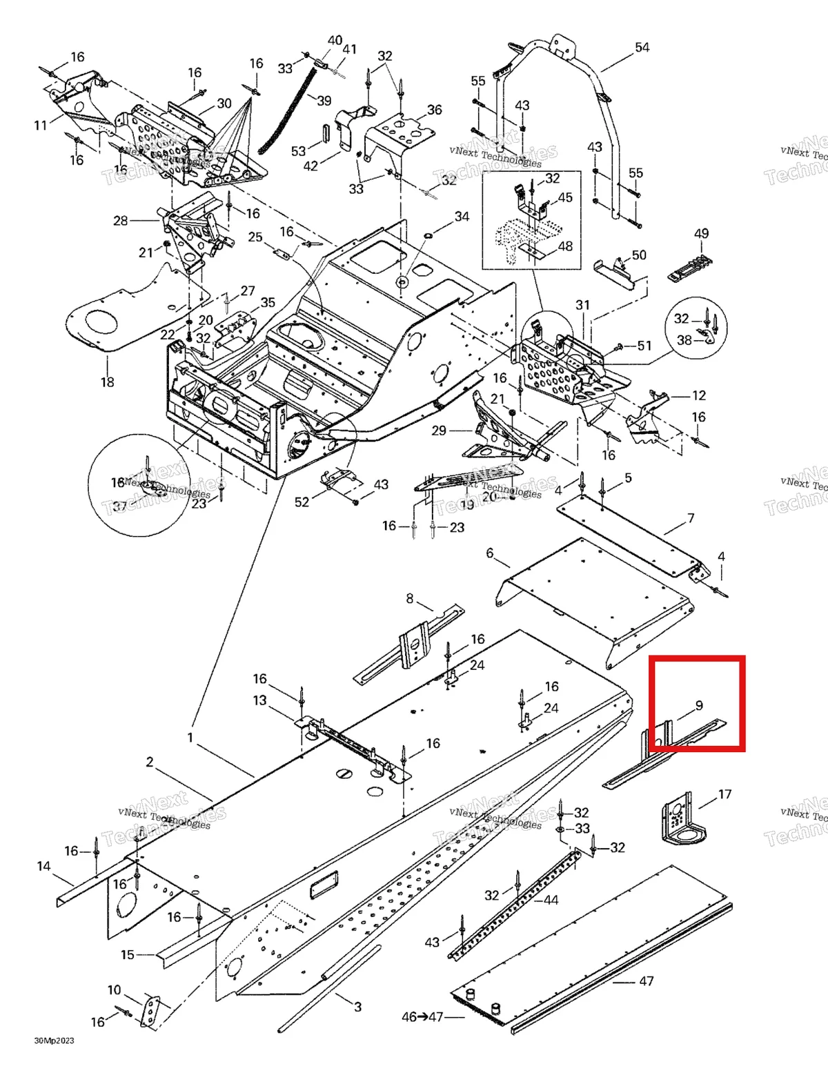Деталь 518321966 на схеме узла 2000 Ski-Doo Summit 800 H.M. Frame And Accessories