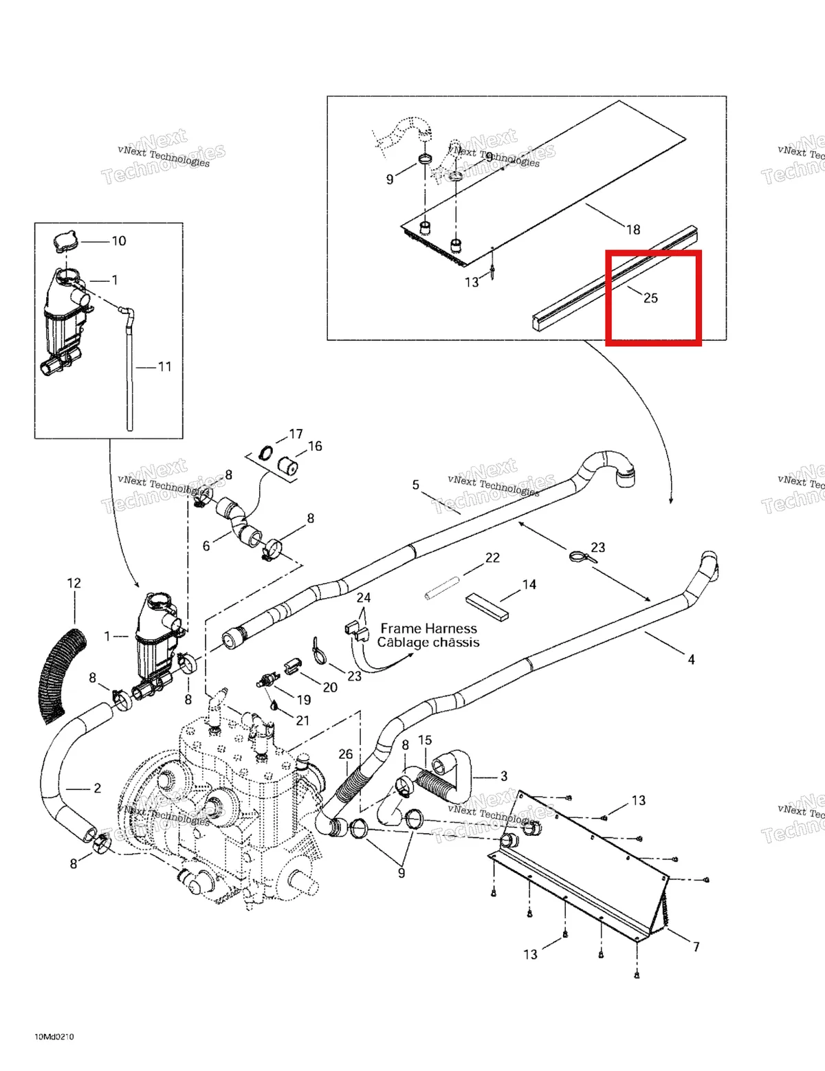 Деталь 518322122 на схеме узла 2002 Ski-Doo MX Z X 440 Cooling System