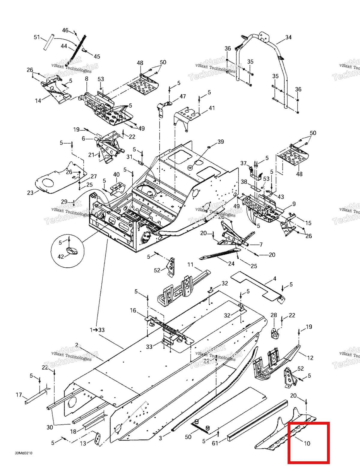 Деталь 518322884 на схеме узла 2002 Ski-Doo MX Z X 440 Frame And Accessories