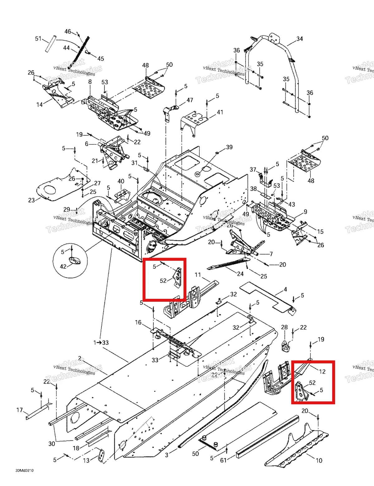 Деталь 518322886 на схеме узла 2002 Ski-Doo MX Z X 440 Frame And Accessories