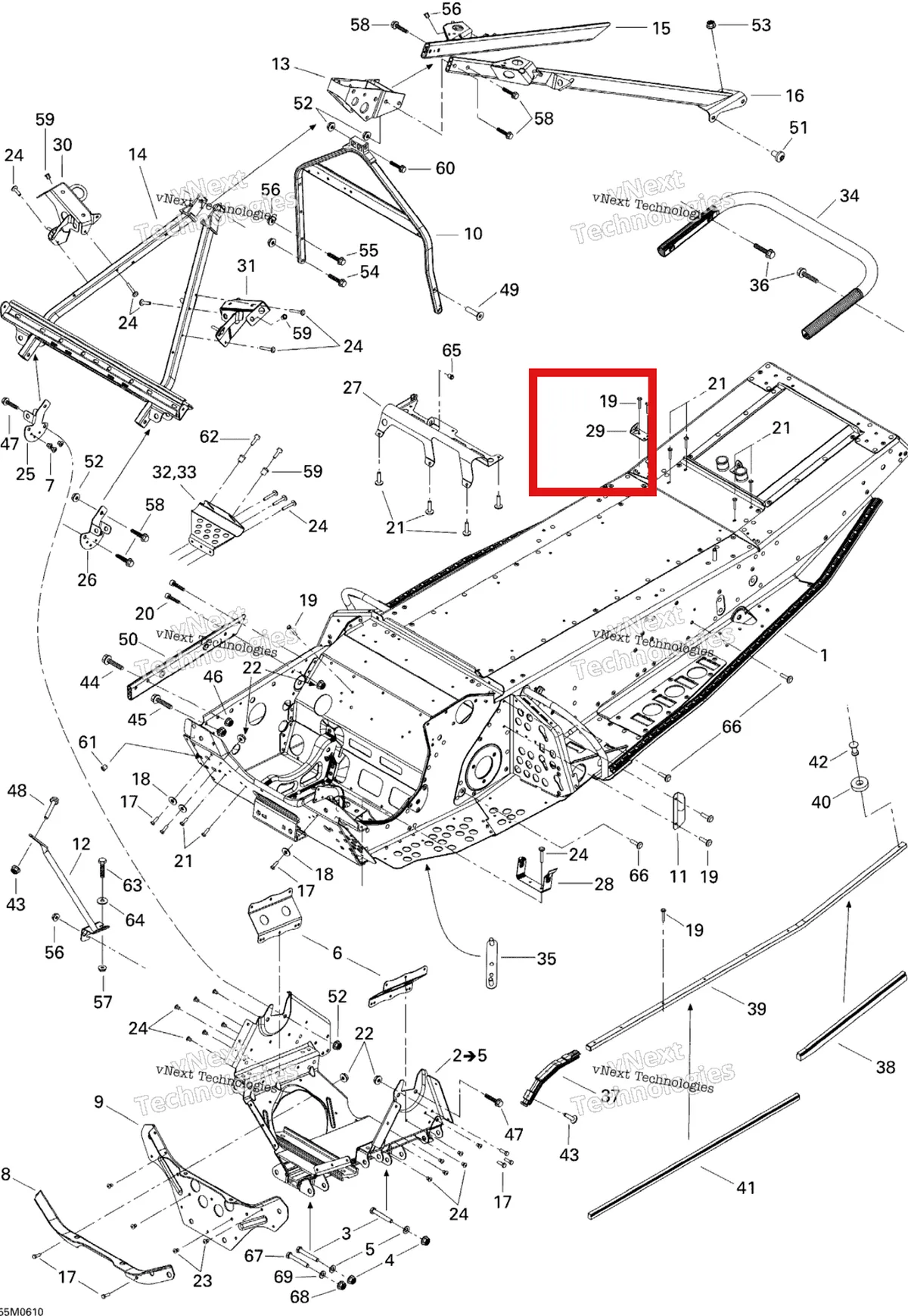 Деталь 518323274 на схеме узла 2006 Ski-Doo MX Z 440 Racing Frame And Components