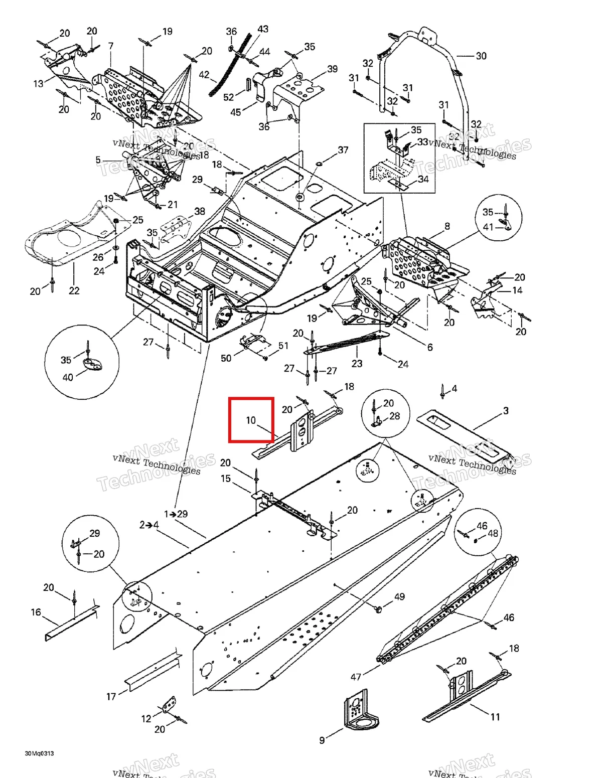 Деталь 518323280 на схеме узла 2003 Ski-Doo Summit 550 F Frame And Accessories