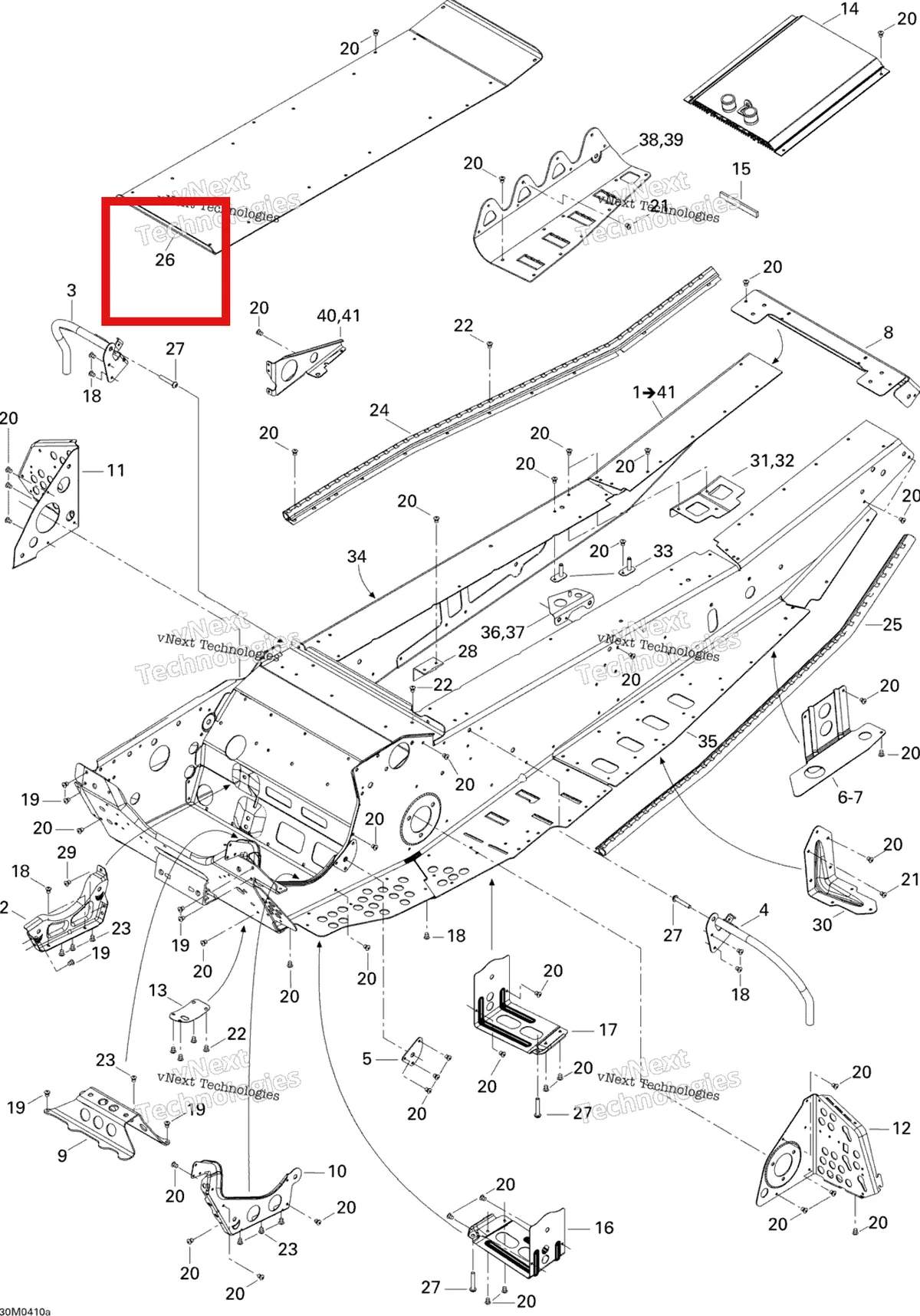Деталь 518323323 на схеме узла 2004 Ski-Doo MX Z X 440 Racing Frame
