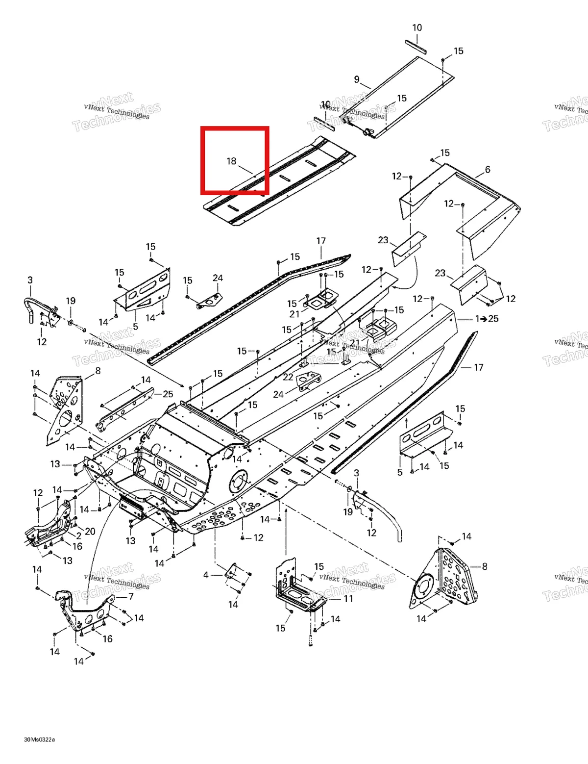 Деталь 518323531 на схеме узла 2003 Ski-Doo Summit X 800 HO Frame