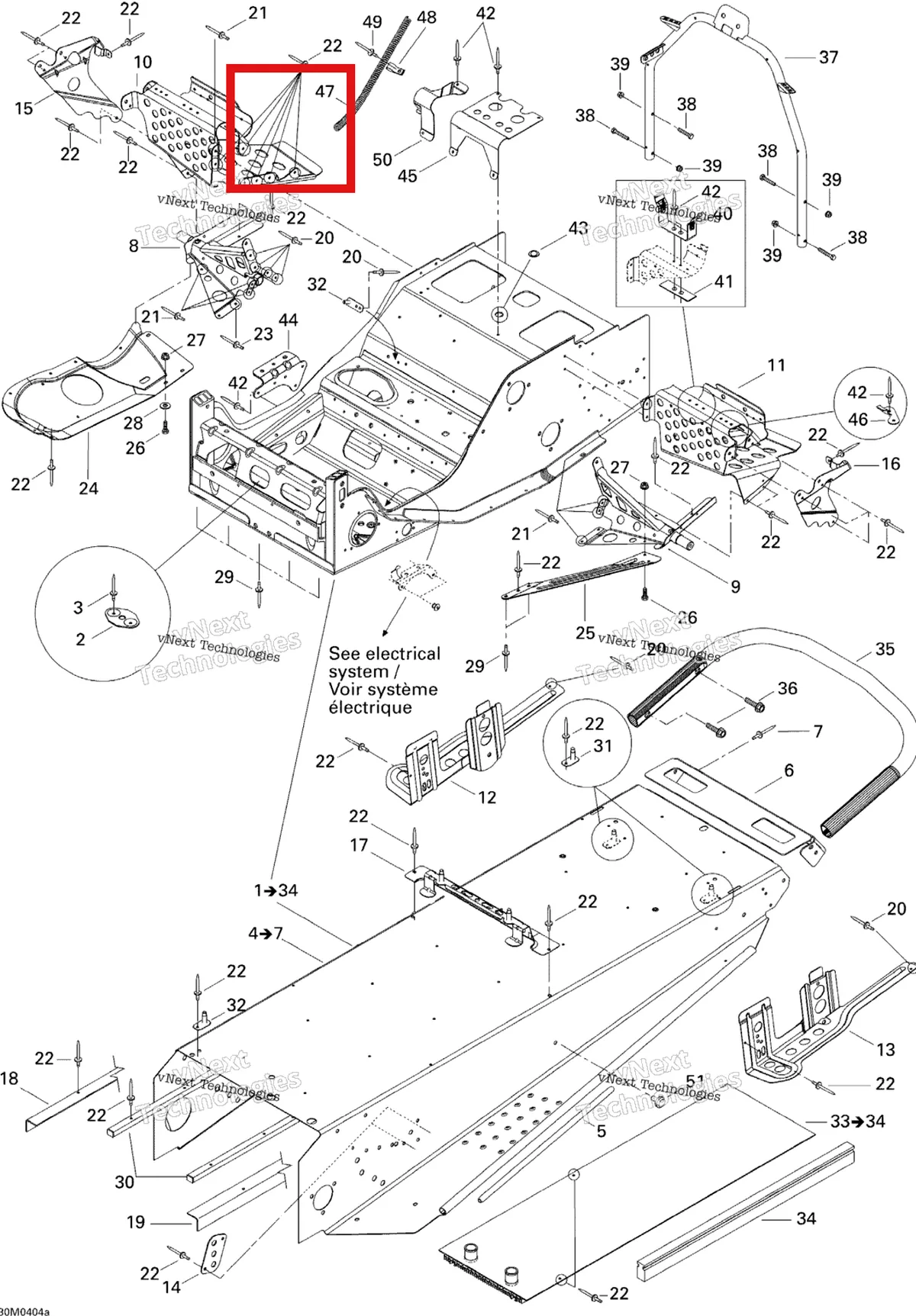 Деталь 518323563 на схеме узла 2004 Ski-Doo Legend 700 Frame