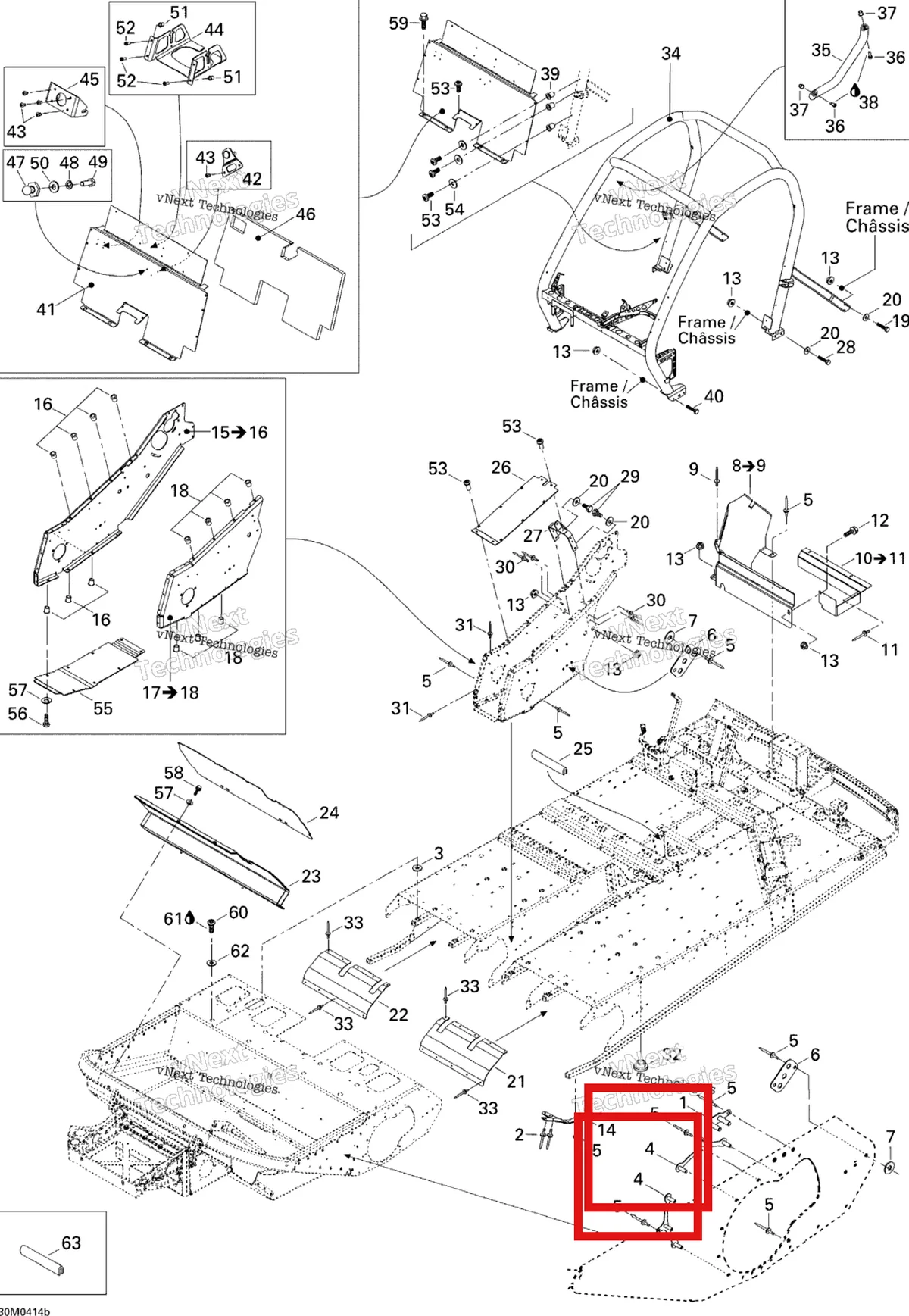 Деталь 518323673 на схеме узла 2004 Ski-Doo Elite 1500 1st Edition Frame - Accessories