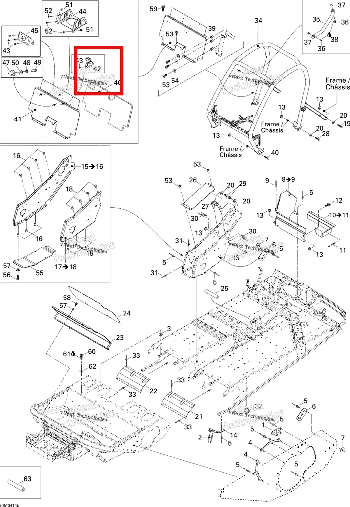 Деталь 518323685 на схеме узла 2004 Ski-Doo Elite 1500 1st Edition Frame - Accessories