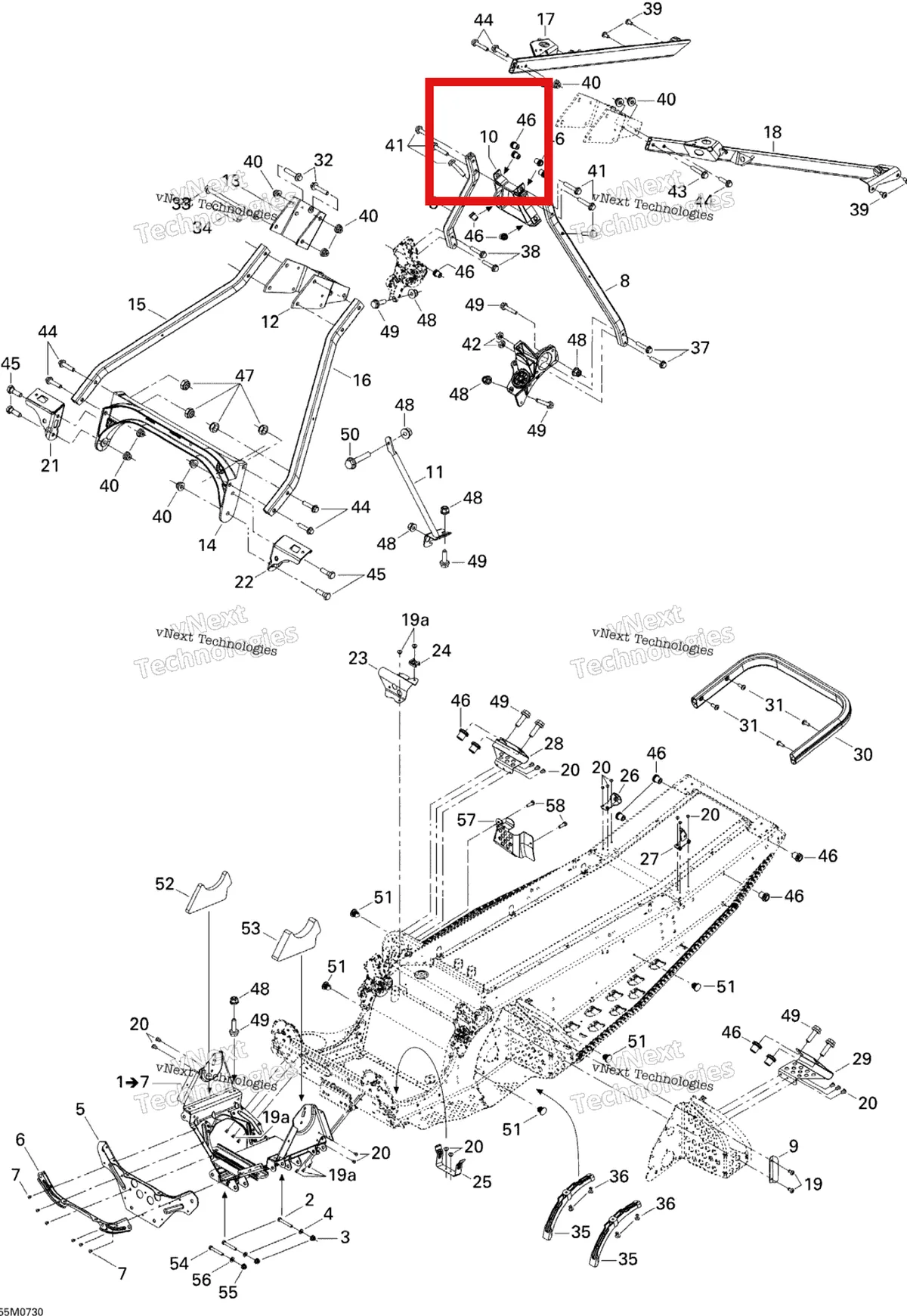 Деталь 518323811 на схеме узла 2007 Ski-Doo MACH Z Adrenaline Frame And Components