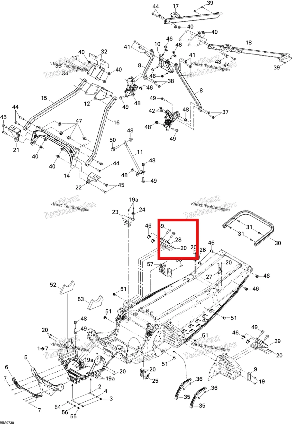 Деталь 518323948 на схеме узла 2007 Ski-Doo MACH Z Adrenaline Frame And Components