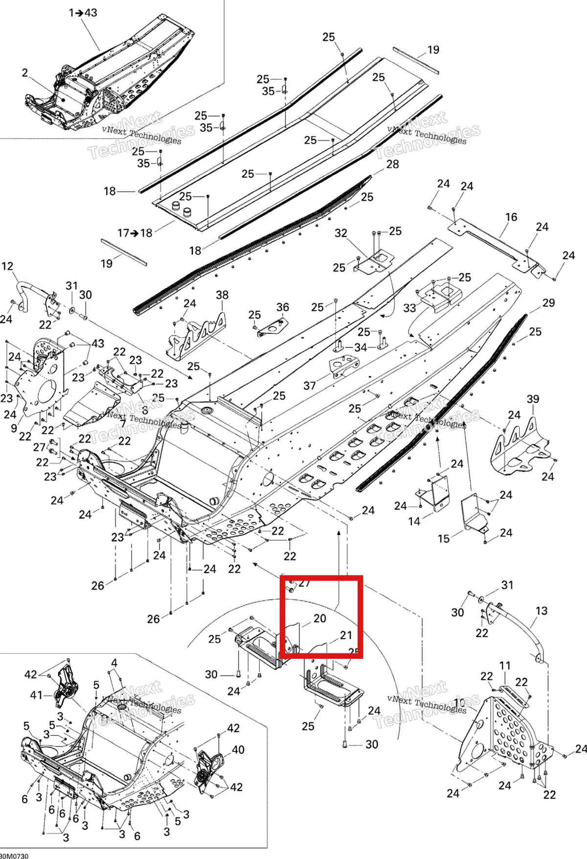 Деталь 518323952 на схеме узла 2007 Ski-Doo MACH Z Adrenaline Frame